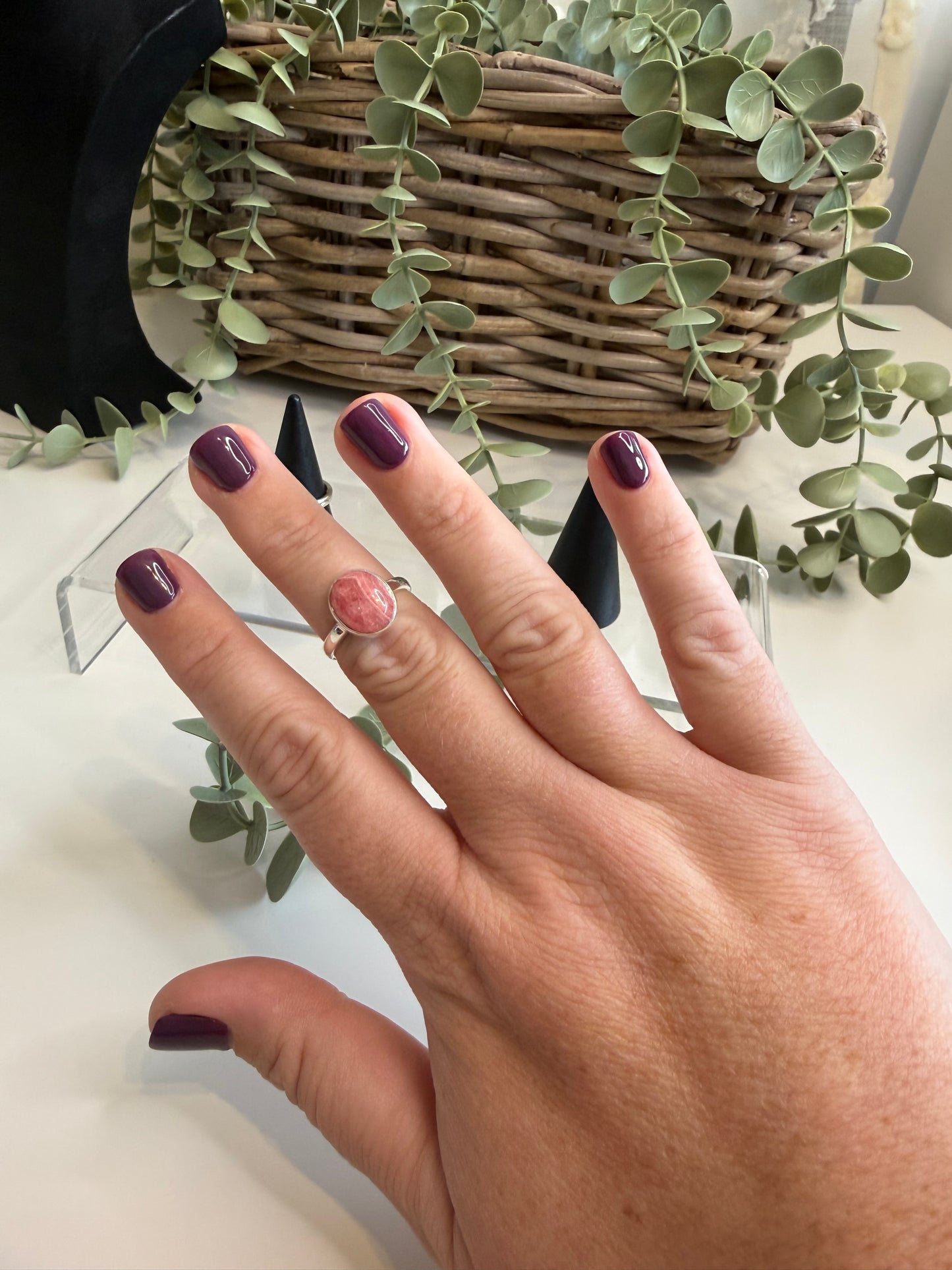 Rhodochrosite Ring (Oval)