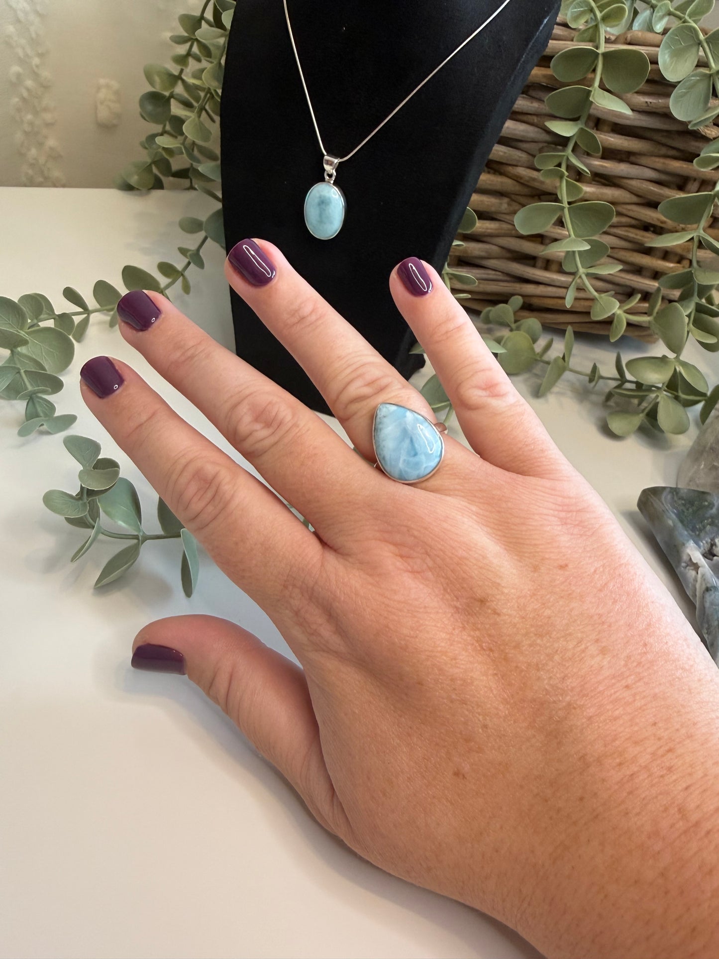 Larimar Ring (Teardrop)