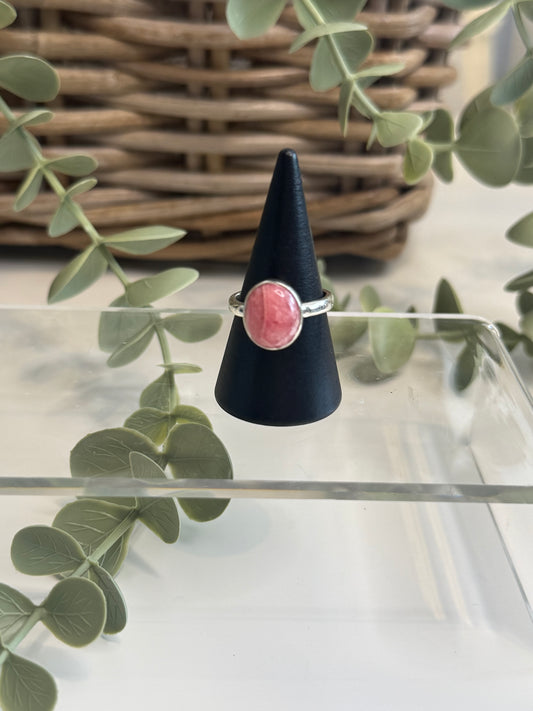 Rhodochrosite Ring (Oval)