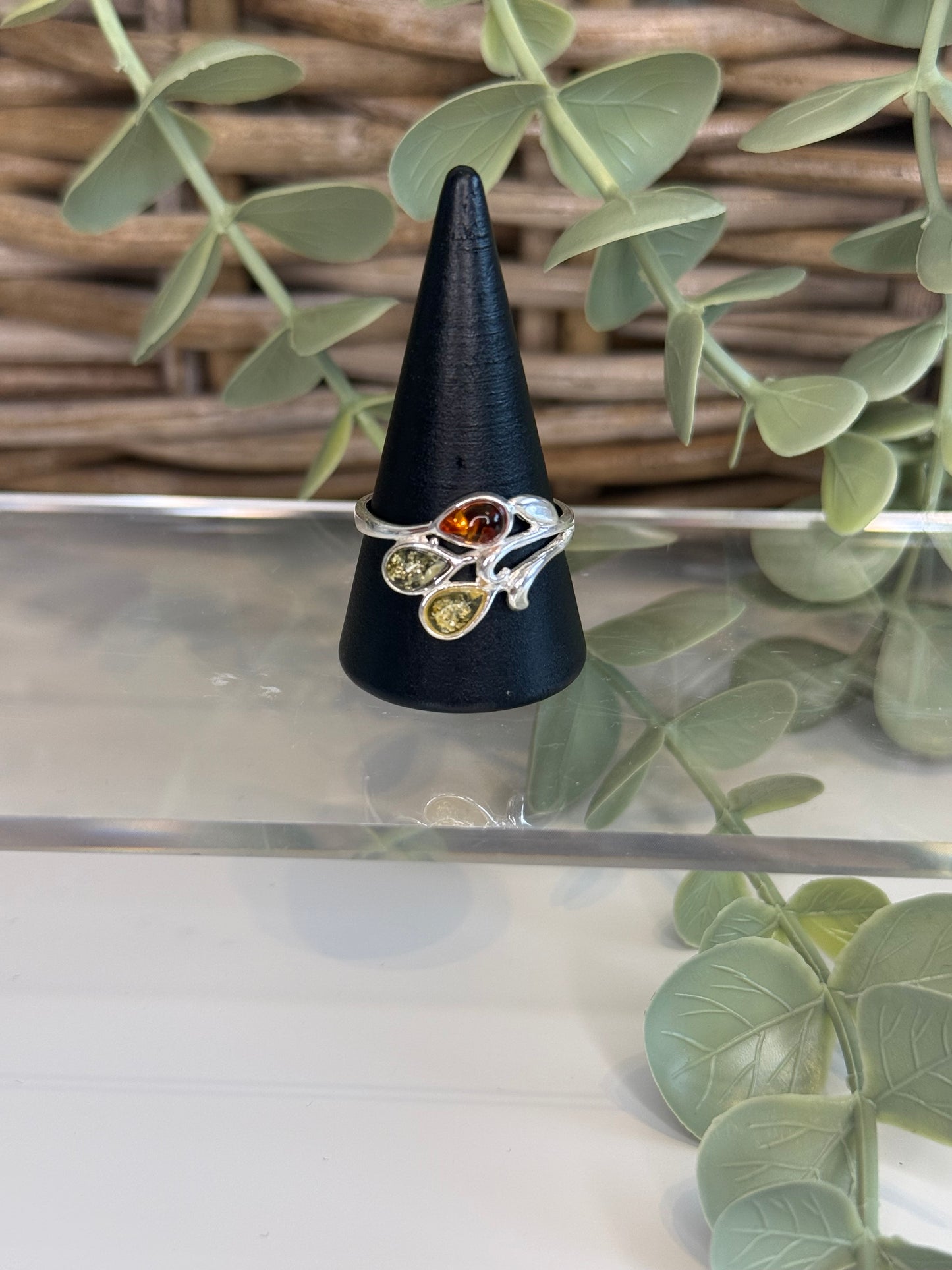 Baltic Amber Mixed Ring