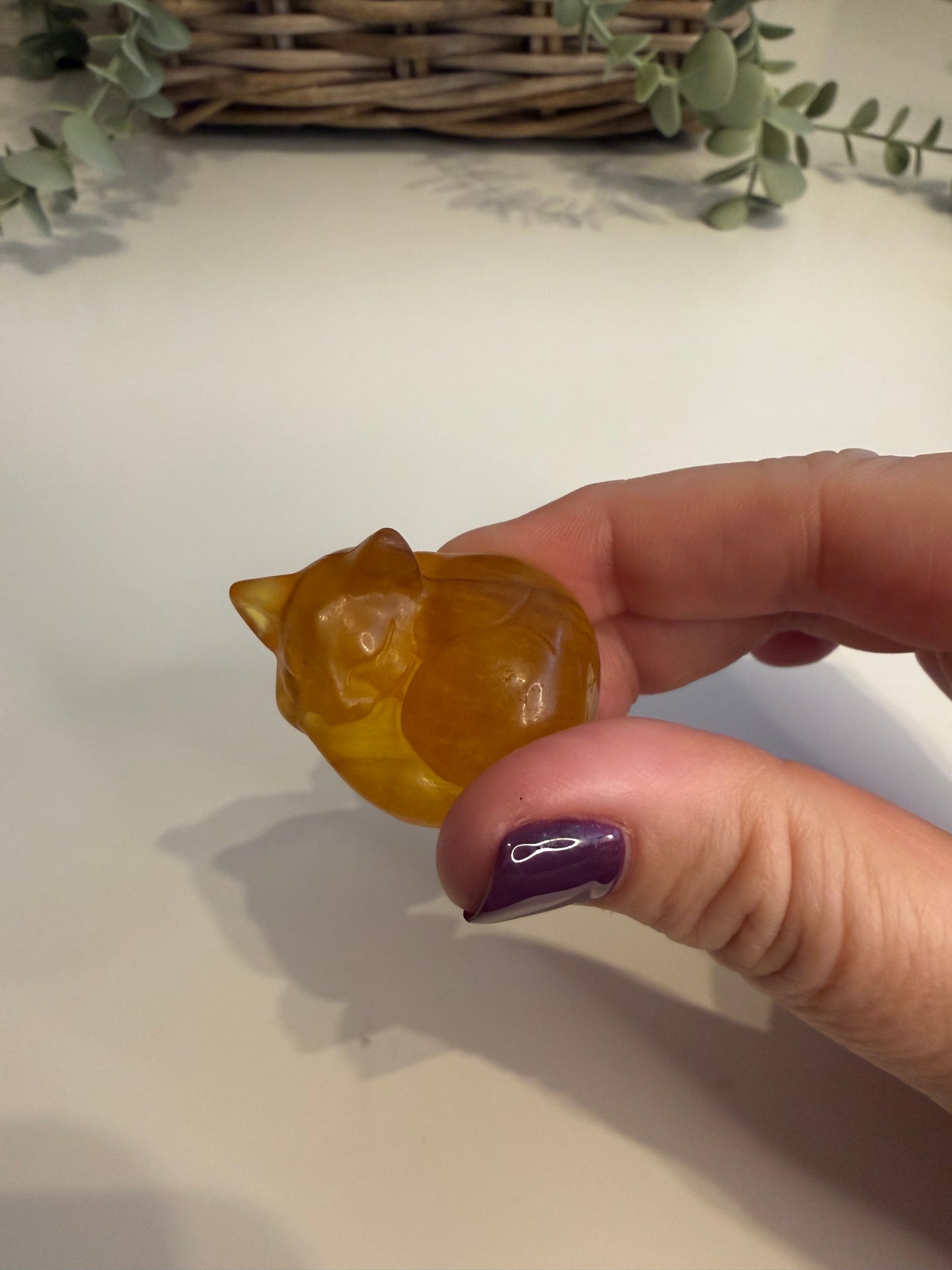 Fluorite Sleeping Cat