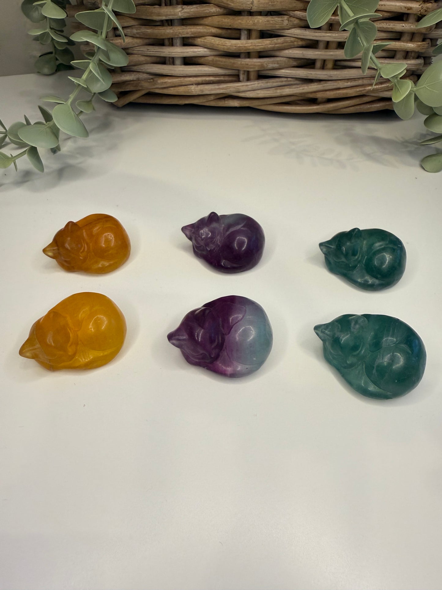 Fluorite Sleeping Cat