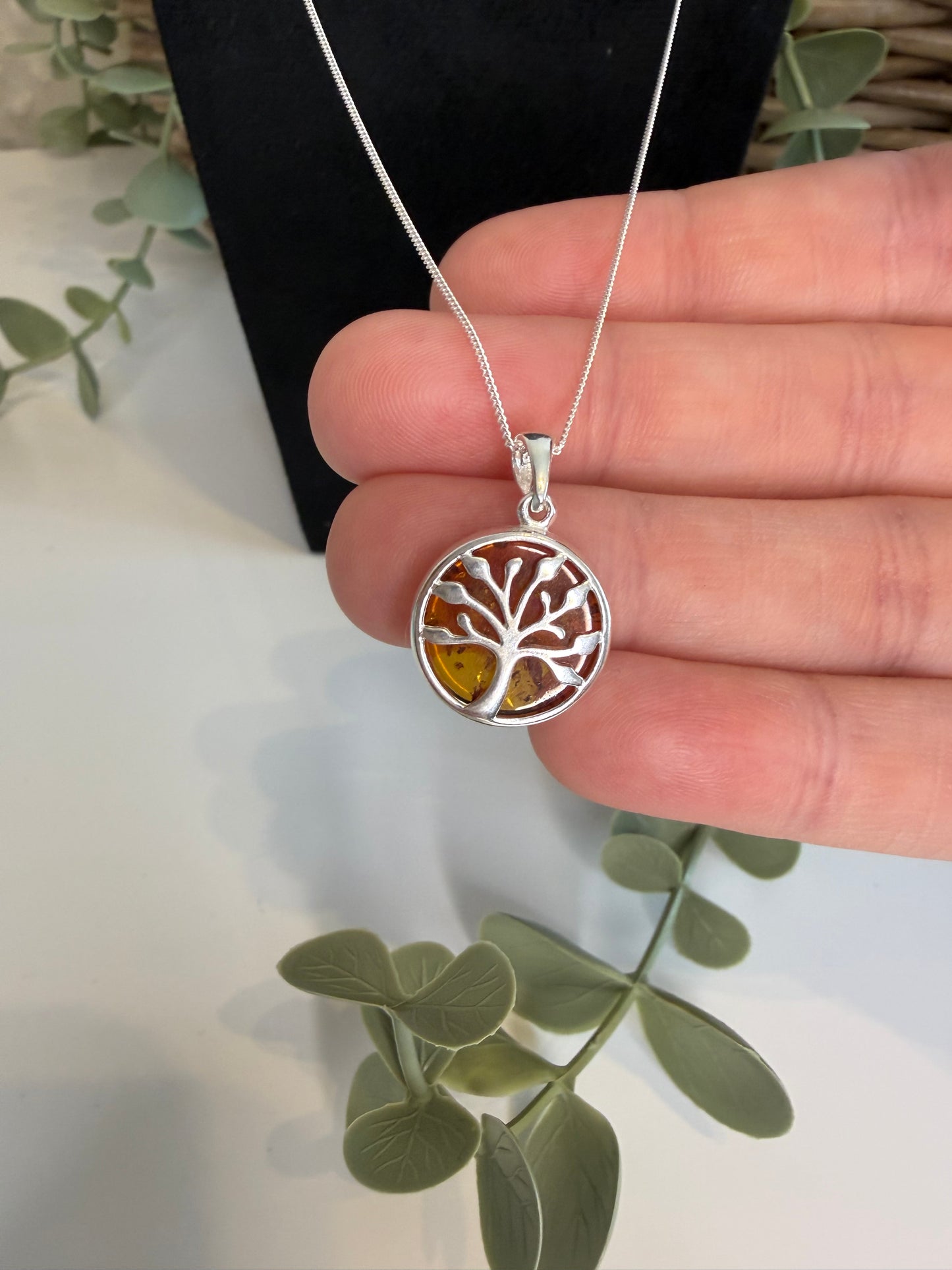 Baltic Amber Tree of Life Pendant