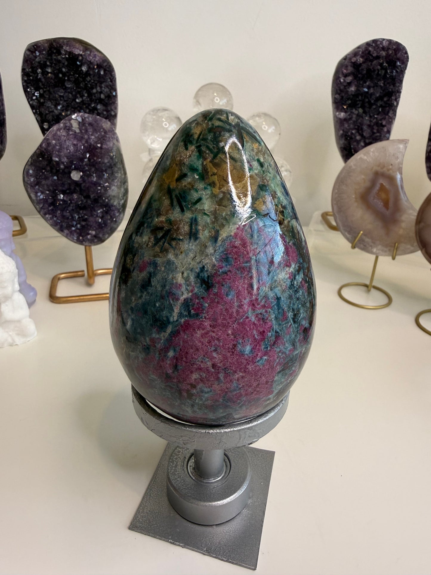 Ruby in Fuchsite Statement Egg